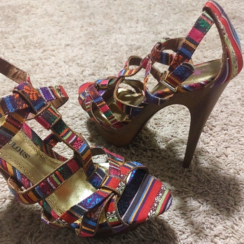 Multicolored heels